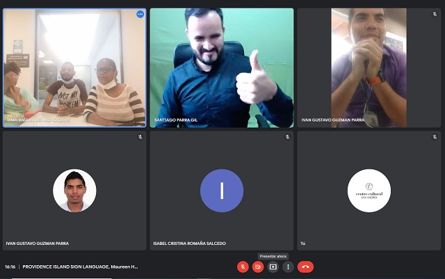 Taller virtual lenguaje de señas de Providencia