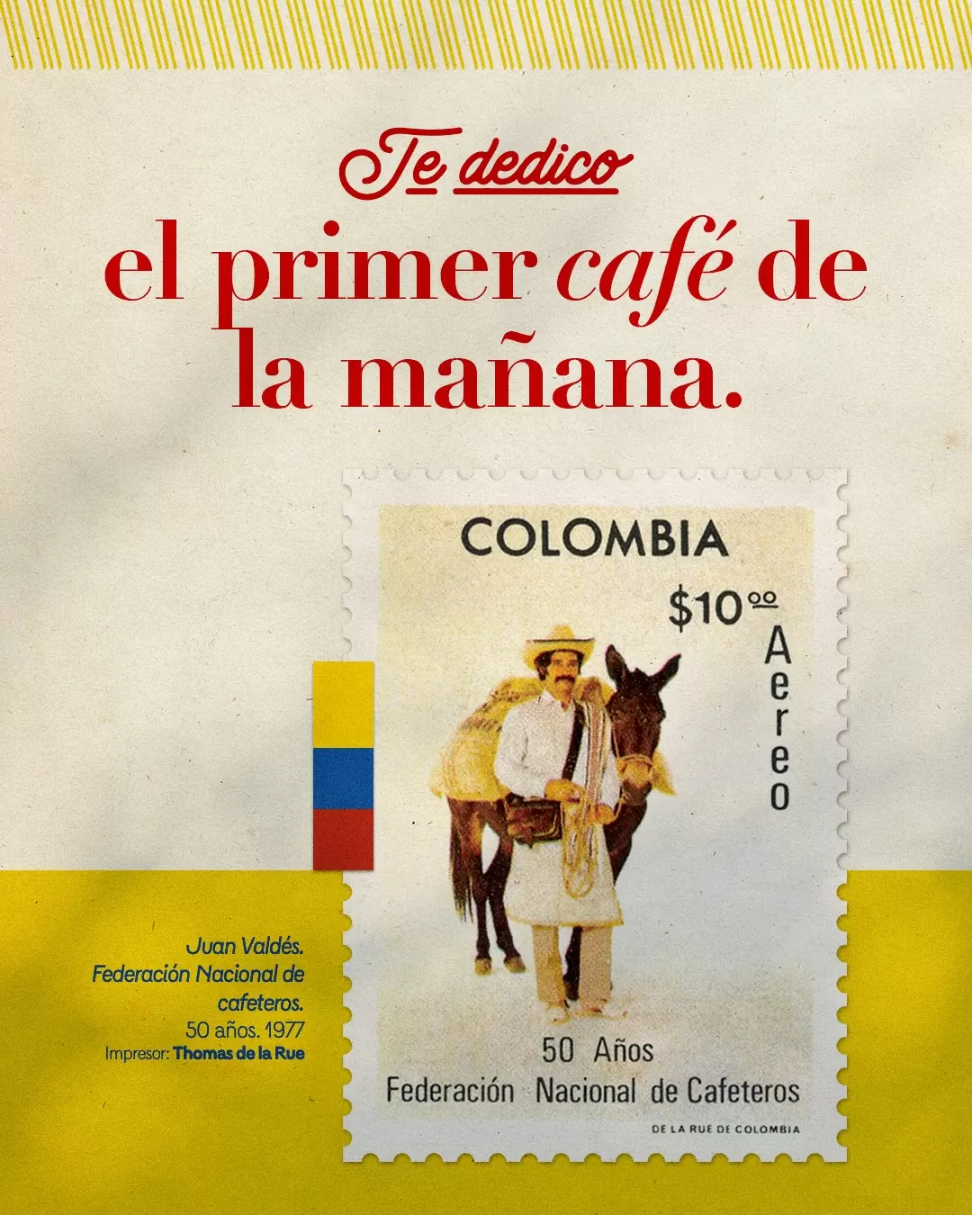 Juan Valdés, Federación Nacional de caferetos. 50 años, 1977