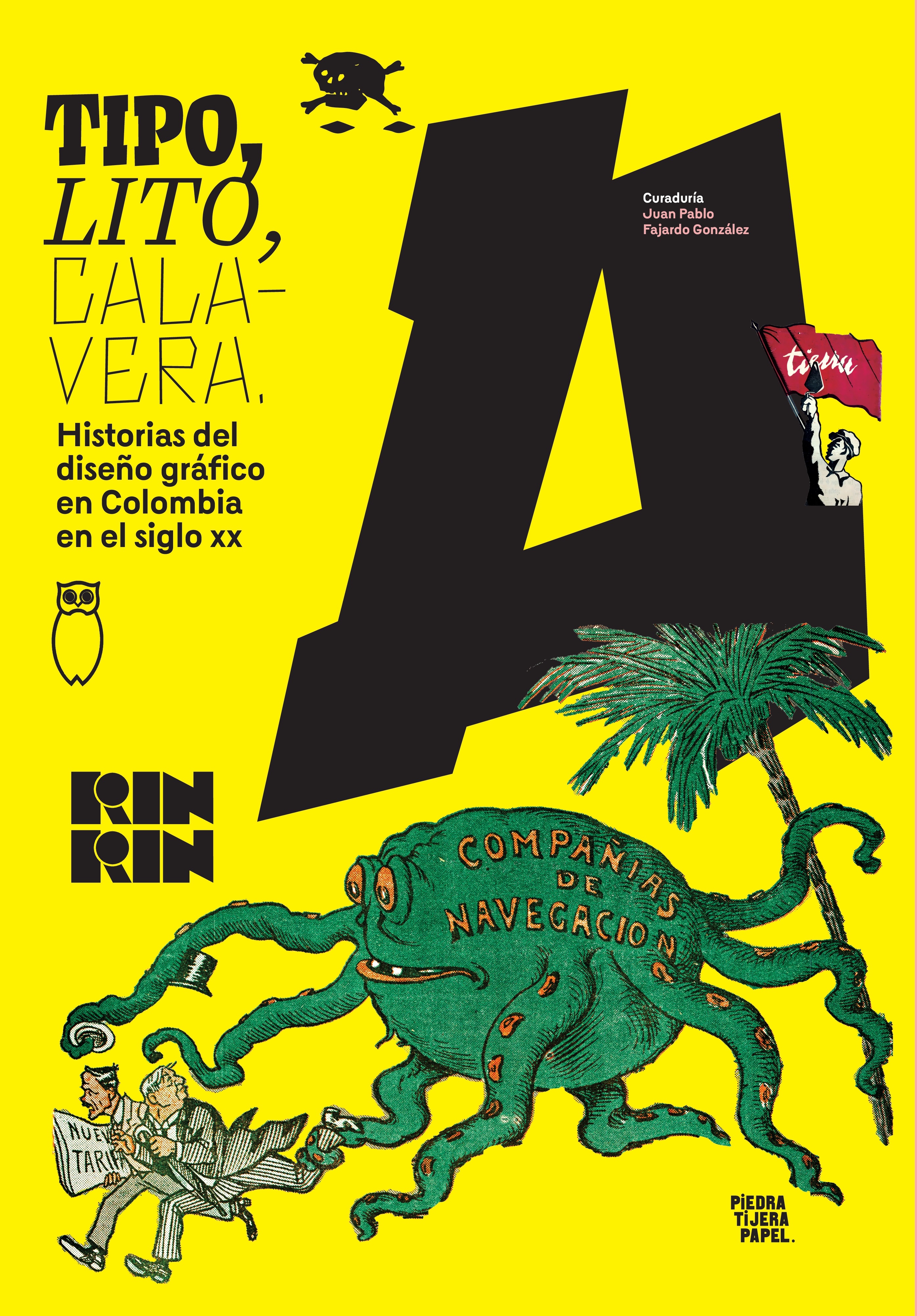 Portada catálogo "Tipo, lito, calavera", tipografías, letras, collage condiseños