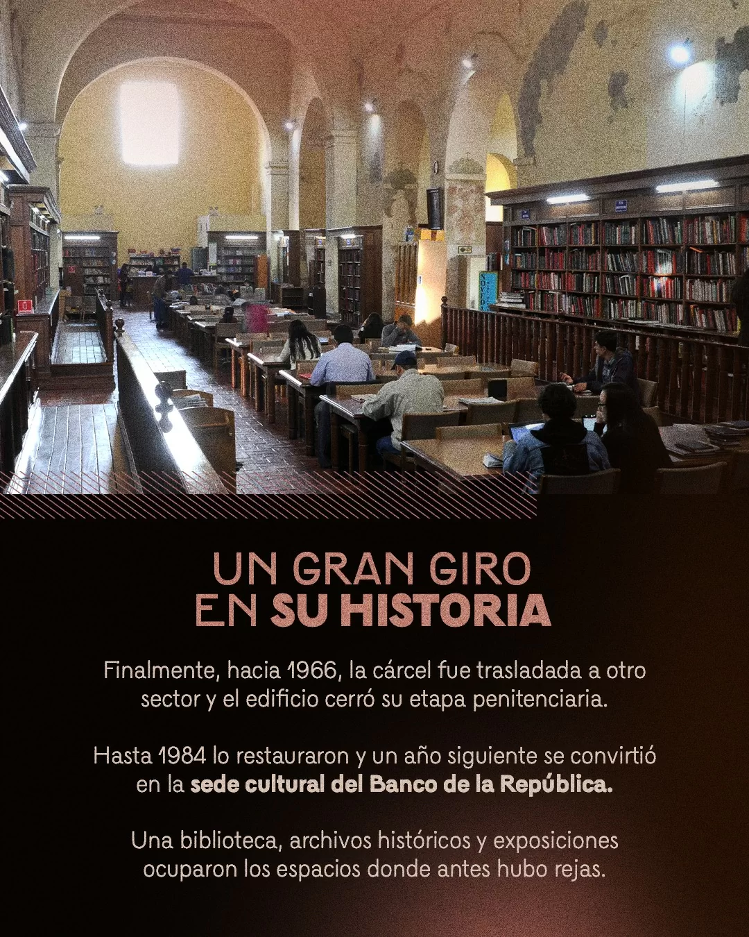 Fotografía del Claustro de San Agustín y el texto: Un gran giro en su historia
