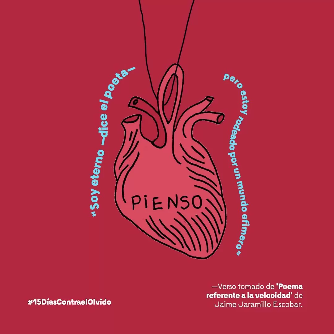 Verso del 'Poema referente a la velocidad' de Jaime Jaramillo Escobar