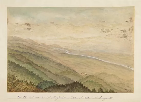 Imagen vista del valle del Magdalena desde el alto del Sargento