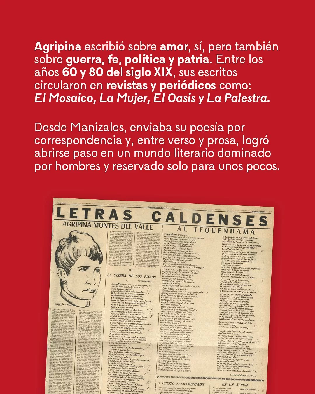 Agripina Montes del Valle. Escritorias centenarias del Gran Caldas II