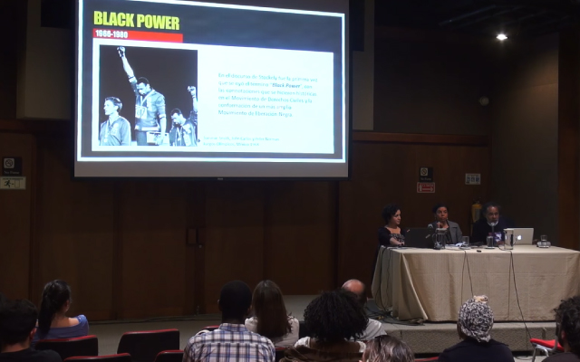 Conferencia de la exposición Black Panters, en la Biblioteca Luis Ángel Arango. 2016