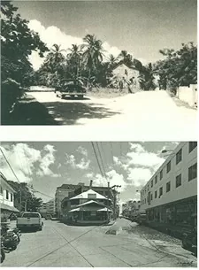 Antes y ahora, esquina Duarte Blum con avenida 20 de Julio