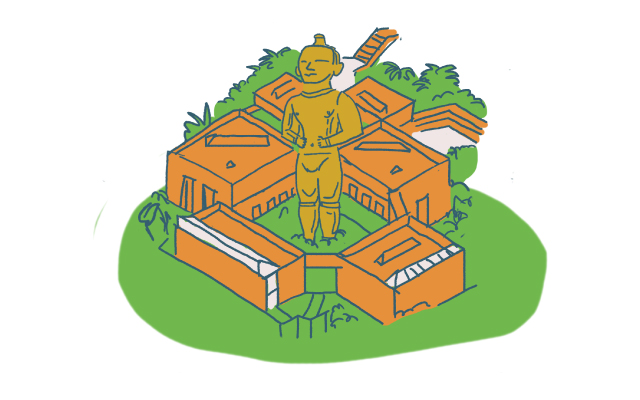 Viñeta universo Banrepcultural, por Juan Camilo Mayorga.