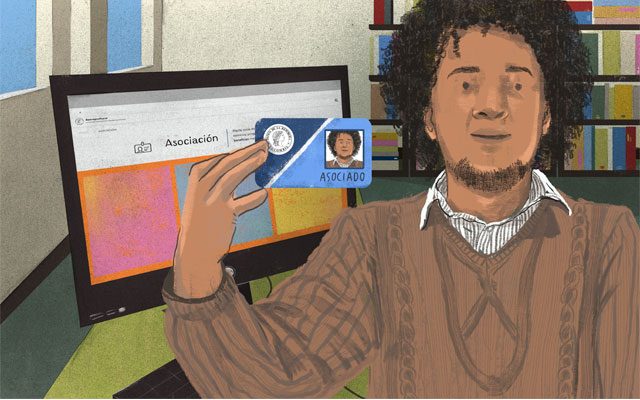 Asociación a la red de bibliotecas carnet o credencial