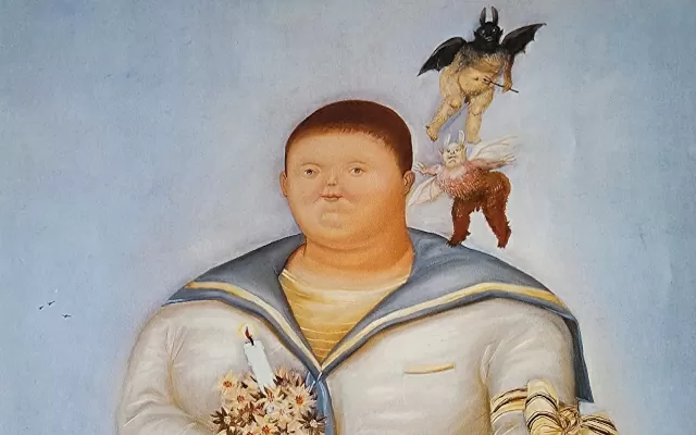 Autorretrato, el día de la Primera Comunión, 1970 (detalle). Óleo sobre lienzo, 109 x 94 cm. Propiedad privada