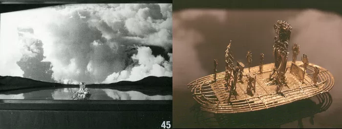 Exhibición de la balsa muisca evocando la laguna de Guatavita Exhibición de la balsa muisca evocando la laguna de Guatavita