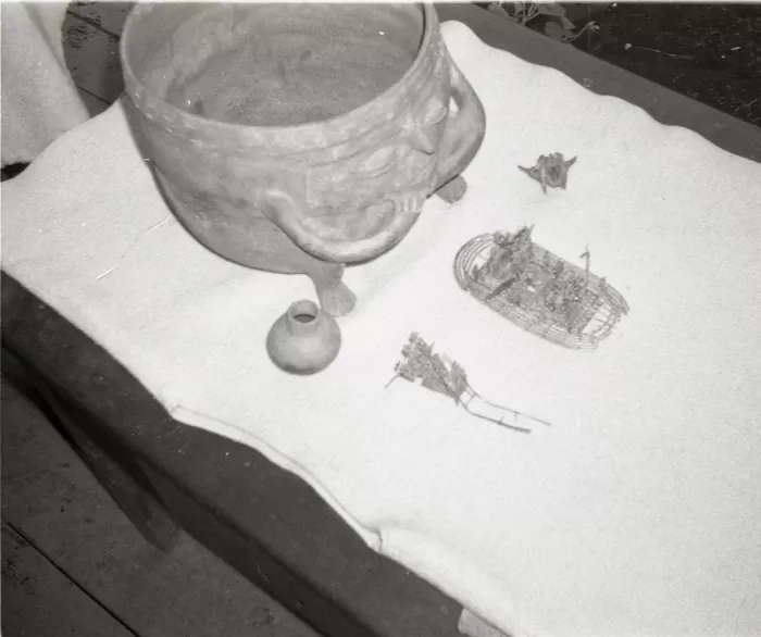 Piezas encontradas de la balsa muisca