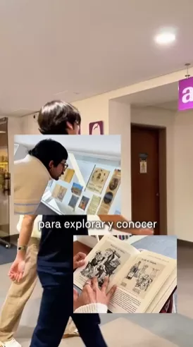 Visitante en la Sala de Arte e Imagen de la Biblioteca Luis Ángel Arango
