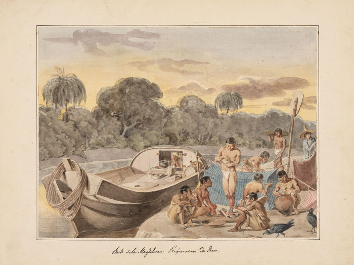Bords de la Magdelaine. Préparation du dîner (Orillas del Magdalena. Preparación de la cena)