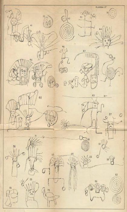 [5] Plancha 3ª del Estudio sobre las tribus indígenas del Estado del Magdalena 1884, grabado, Anales de la Instrucción Pública, Número 45 - Jorge Isaacs (1837-1895)