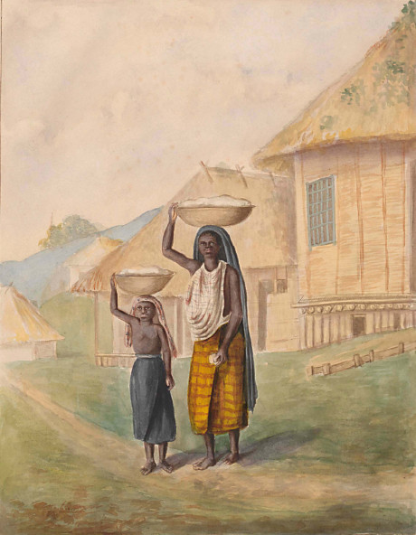 [2] Vista de una calle de Nóvita, provincia del Chocó 1852, acuarela sobre papel, F.C. Corográfica 65, Manuel María Paz (1820-1902)