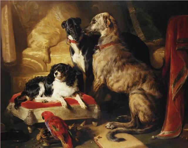 [4] Victoria’s Favourite Pets 1838, óleo sobre lienzo. Edwin Landseer (1802-1873) 