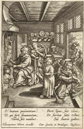 [1] Escena de la vida del Niño Jesús Ca. 1619, grabado sobre papel Reg. 1859,0709.3006/ Hieronymus Wierix (1553-1619)