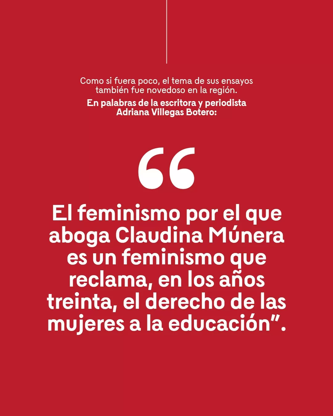 Pionera del feminismo en Colombia: Claudina Múnera Mejía
