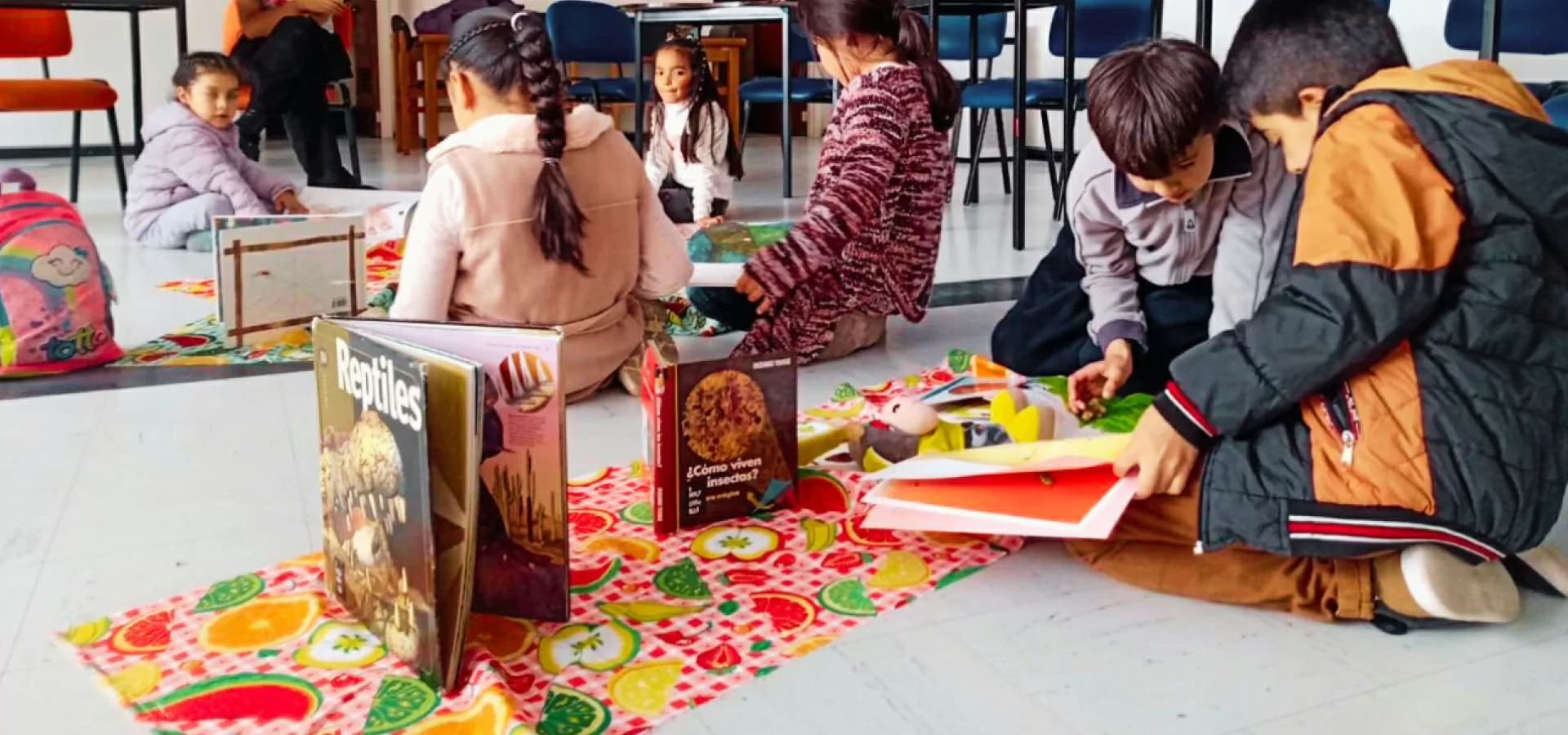 Sala infantil Centro Cultural de Ipiales, clubes de lectura para niños y niñas.