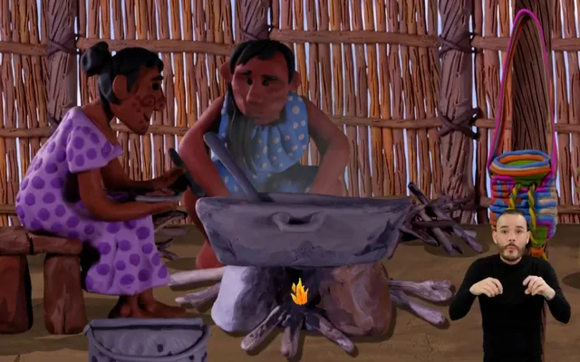 La cocina en el río Ranchería en lengua de señas colombianaLa cocina en el río Ranchería en lengua de señas colombiana