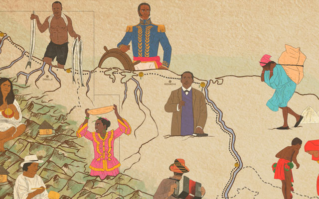 Detalle del mapa Coexistencias. Mapa intercultural de la Guajira