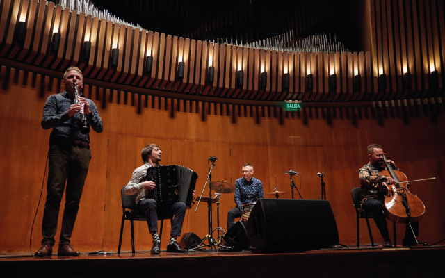 Concierto Etnos Ensamble (Polonia) en la Sala de Conciertos de la Biblioteca Luis Ángel Arango, 2023.