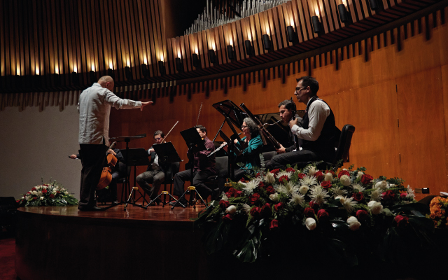 Concierto Jóvenes Compositores 2022 con el Ensamble CG (Colombia) en la Sala de Conciertos de la Biblioteca Luis Ángel Arango, Bogotá. 2023. Concierto Jóvenes Compositores 2022 con el Ensamble CG (Colombia) en la Sala de Conciertos de la Biblioteca Luis Ángel Arango, Bogotá. 2023.