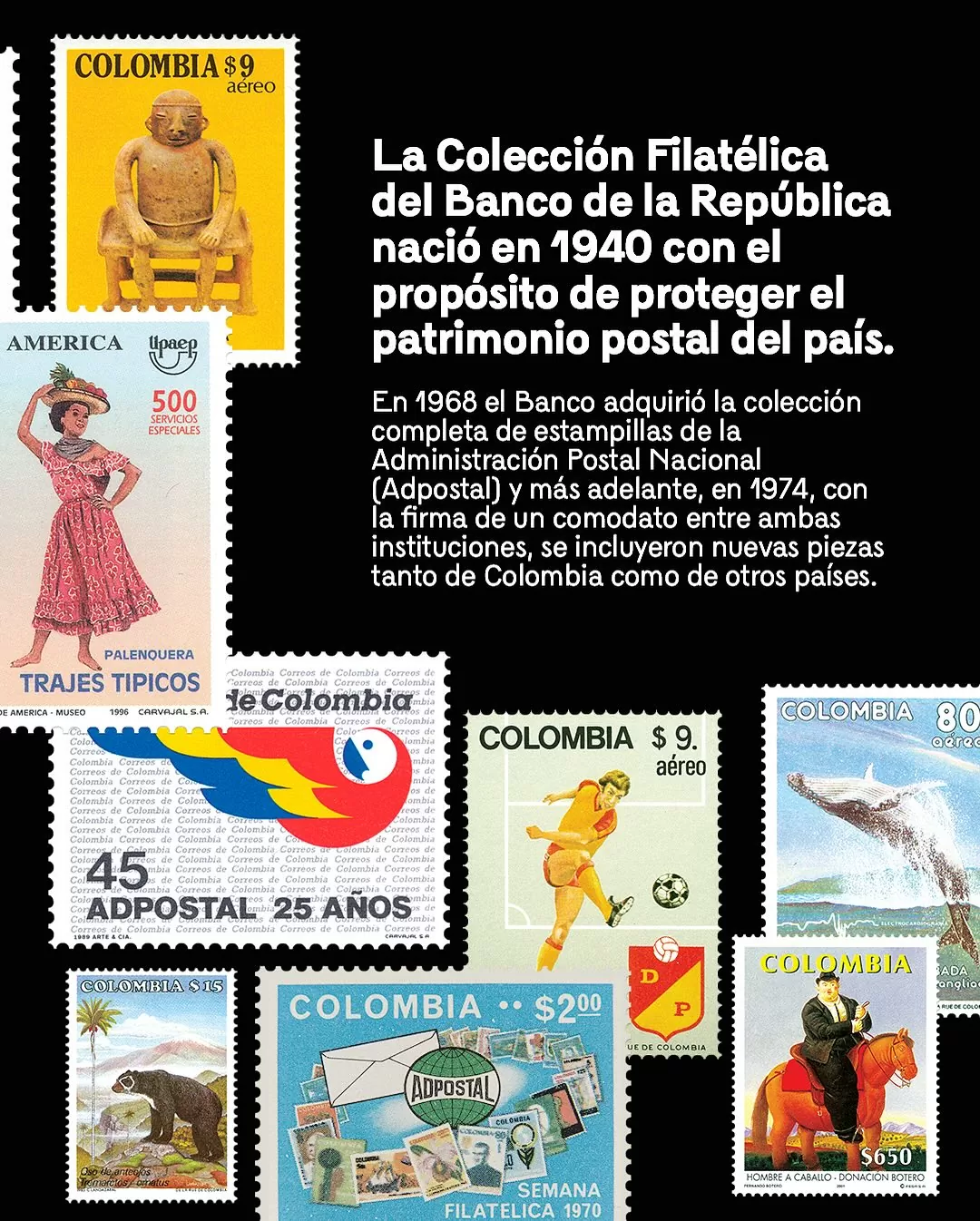 Día Mundial de la Filatelia. Colección Filatélica del Banco de la República