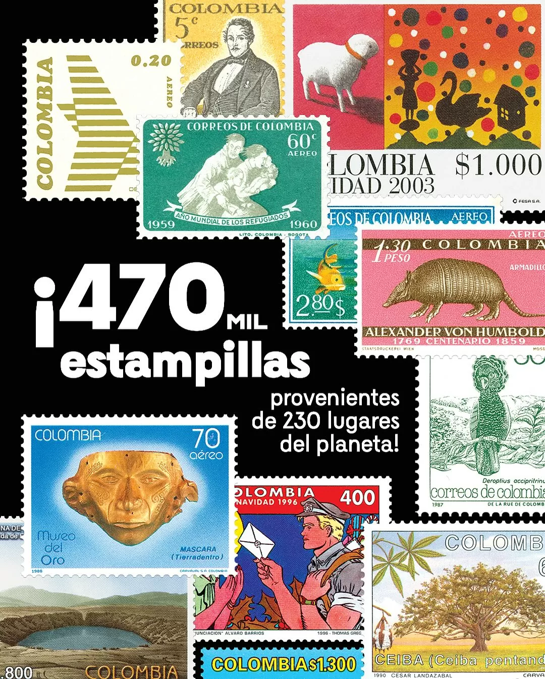 Día Mundial de la Filatelia. Colección Filatélica del Banco de la República