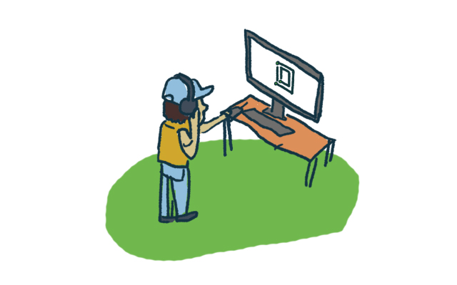 Viñeta universo Banrepcultural, por Juan Camilo Mayorga.