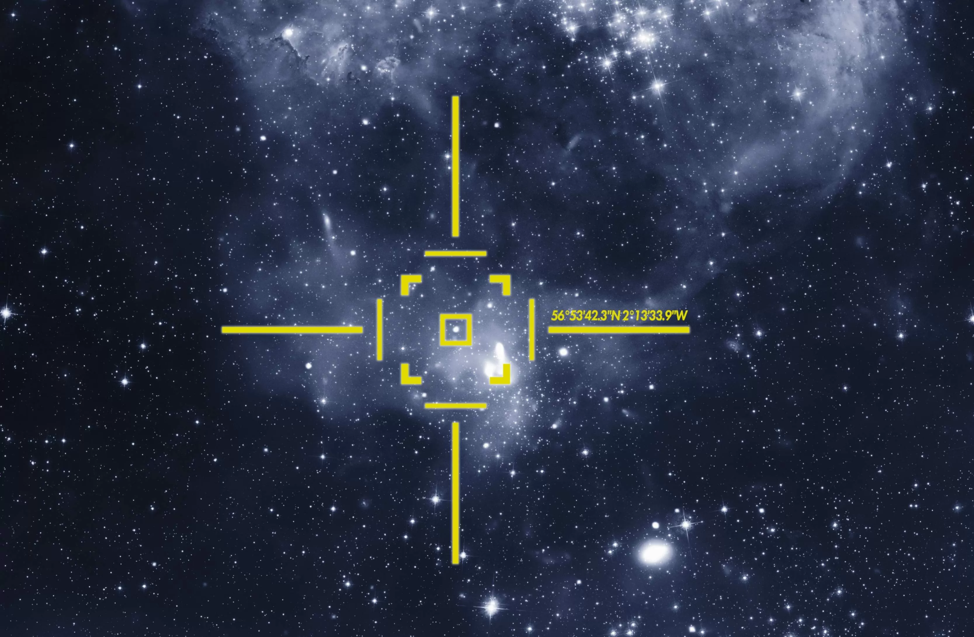espacio exterior con coordenadas geo de mapa del cielo, elementos de esta imagen proporcionados por la nasa