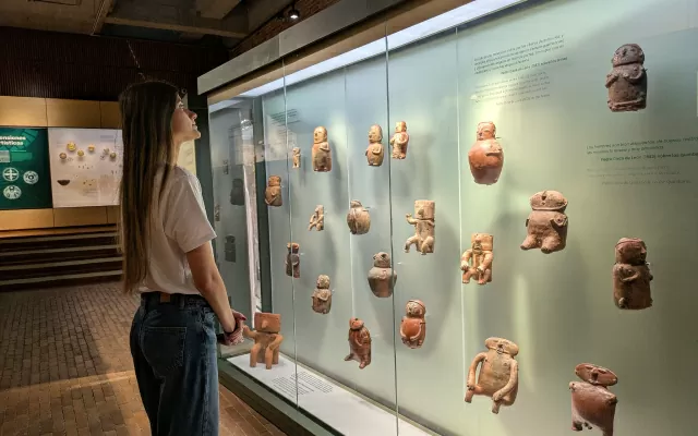 Exposición permanente del Museo del Oro Quimbaya.