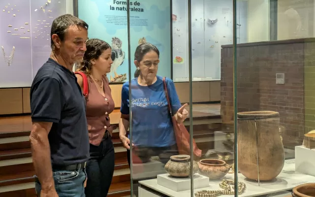Exposición permanente del Museo del Oro Quimbaya.