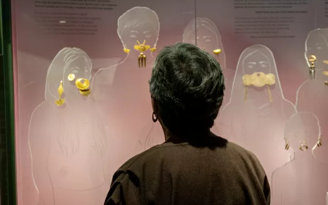 Exposición permanente del Museo del Oro Quimbaya.
