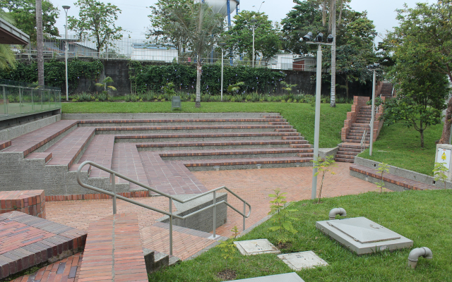 Foro - Teatro al aire libre. Museo del Oro Quimbaya Centro Cultural de Armenia. Foto Tatiana Torres - Banco e la República.