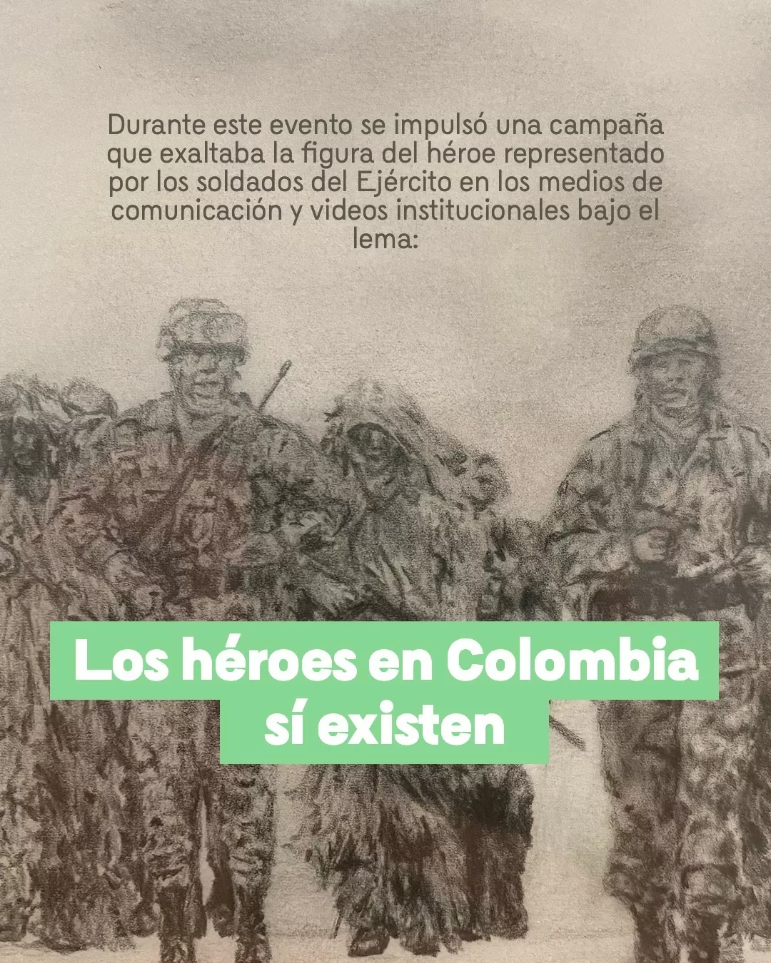 Imagen a blanco y negro, de soldados del ejercito 