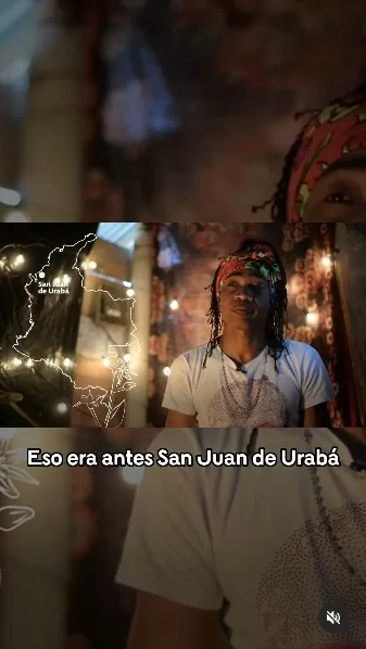 Fotograma de un video de entrevista a una mujer trans afrodescendiente. en gráfica un mapa de Colombia