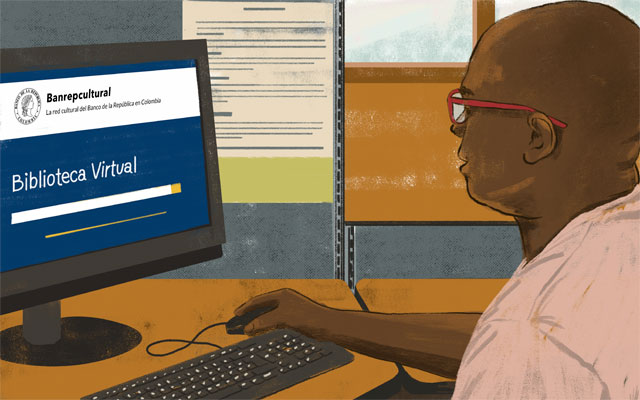 Investigadores o usuario consulta en computador