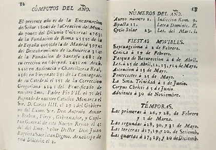 Kalendario manual y guía de forasteros en Santafé de Bogotá 