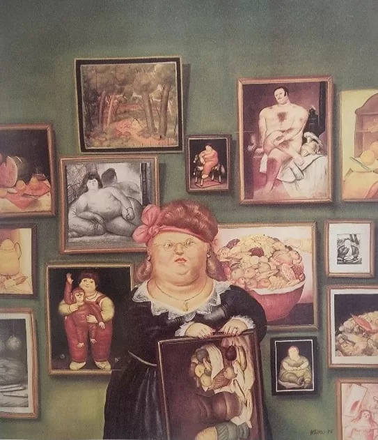 La coleccionista, 1974.<br />
Óleo sobre lienzo<br />
