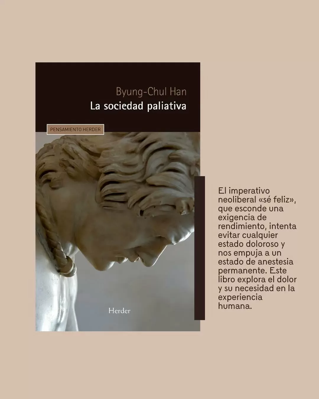 Portada del libro 'La sociedad paliativa' de Byung Chul Han