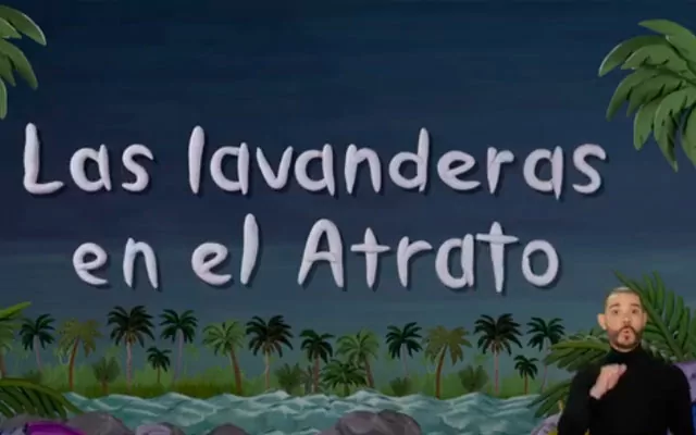 Las lavanderas en el río Atrato en lengua de señas colombiana