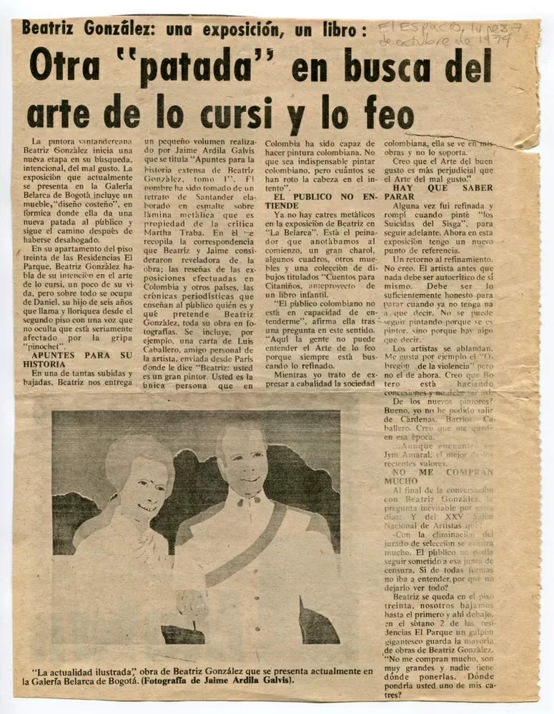 Beatriz González una exposición un libro