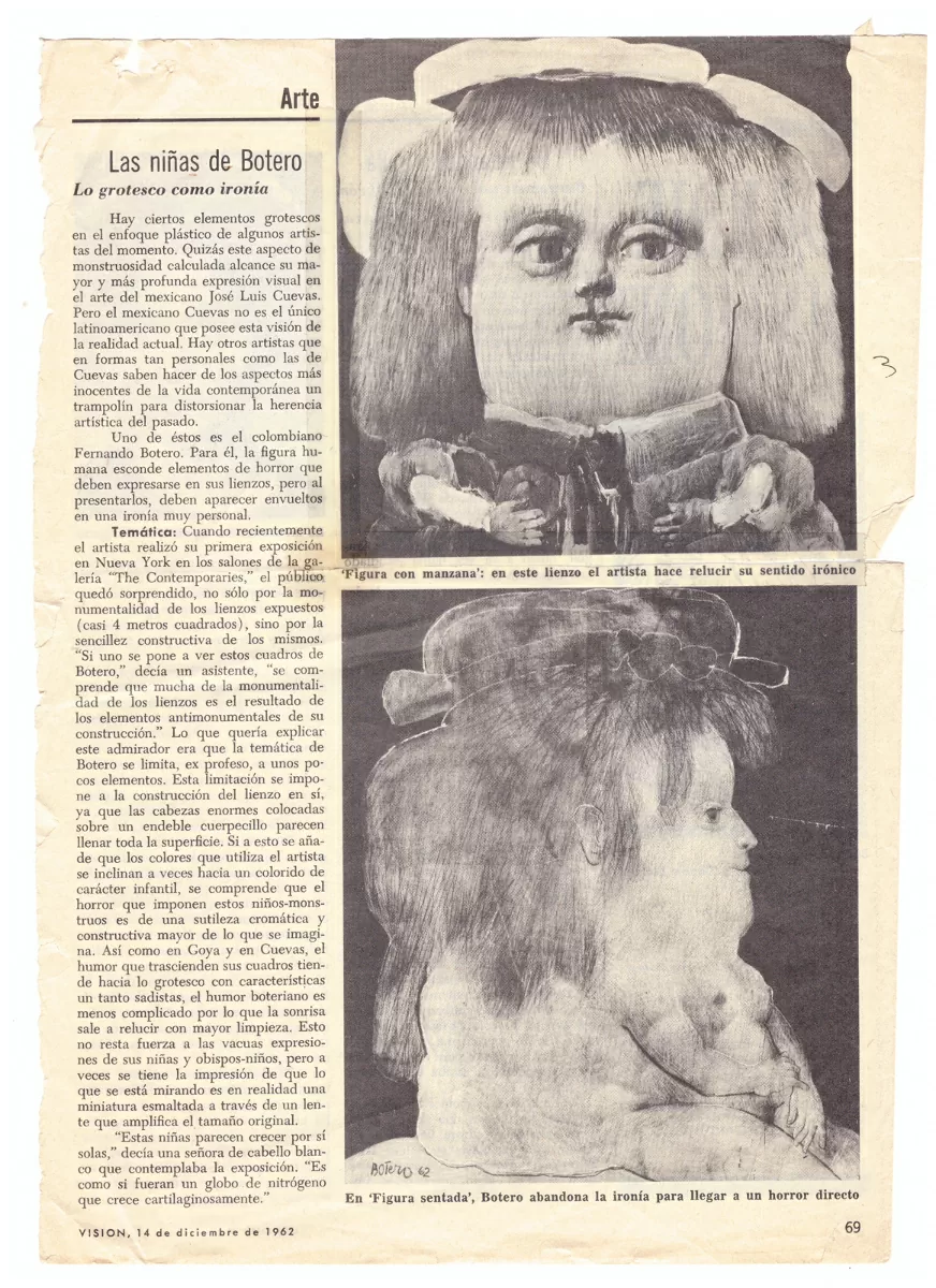 Las niñas de Botero Revista Visión