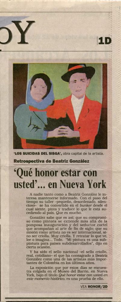 Qué honor estar con usted en Nueva York. El Tiempo 