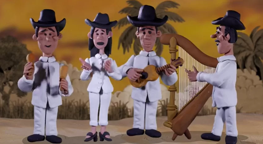 Miniatura Video de músicos en plastilina interpretando instrumentos musicales tradicionales del río Orinoco