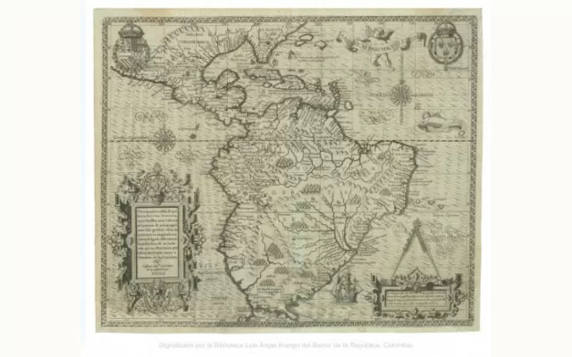 Americae Pars Magis Cognita Chorographia nobilis & opulentae Peruvanae Provinciae, atque Brasiliae. Bry, Theodor de, 1528-1598