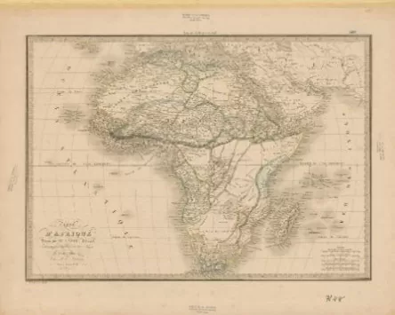 Carta de África de Pierre Lapie 