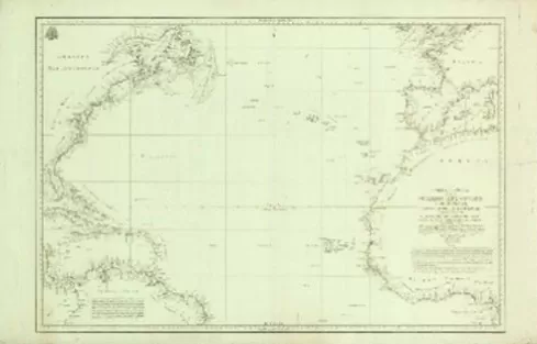 Carta general del océano Atlántico u Occidental