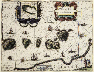 Mapa de las islas Molucas de Williem Blaeu