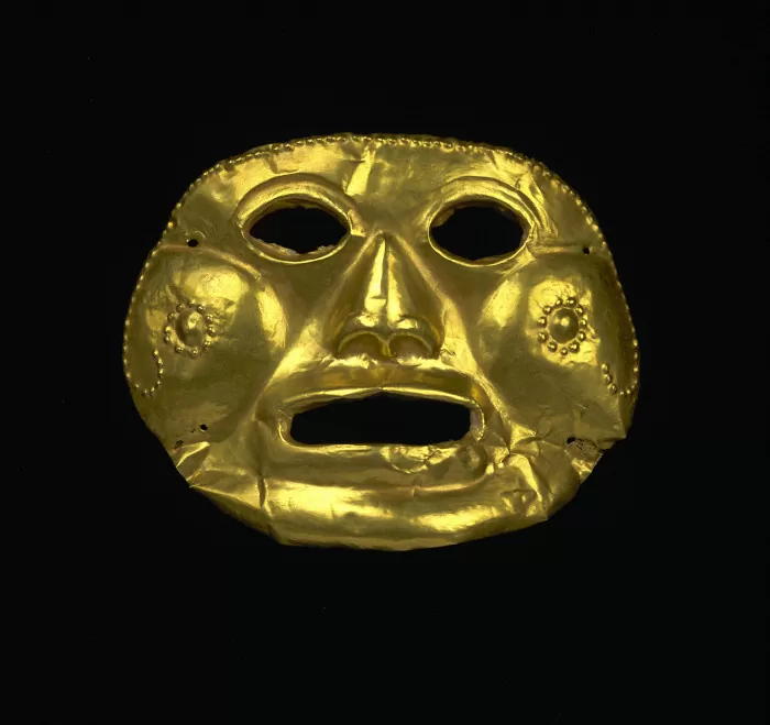 Máscara antropomorfa. Calima Valle - Periodo Yotoco 200 a.C. - 1300 d.C.